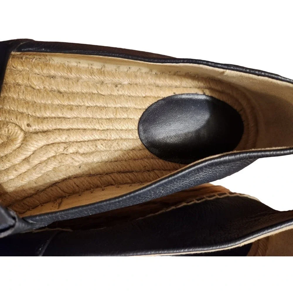 Michael Kors kendrick logo slip on pebbled leather espadrilles‎ size 8.5 blue